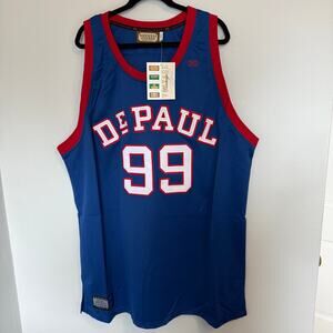 George Mikan DePaul Blue Jersey 99 4XL XXL NCAA Hardwood Legends NWT New Lakers